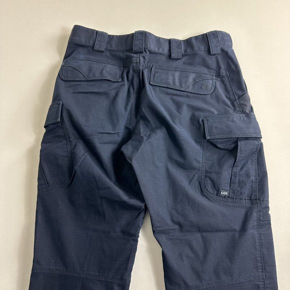 5.11 Tactical Mens Cargo Pants Ripstop Cotton Blend Blue Size 32x30 Workwear - Picture 3 of 9
